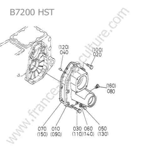 KUBOTA - B7200 : Carter essieu arriere