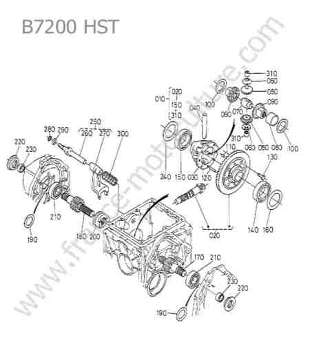 KUBOTA - B7200 : Differentiel arriere
