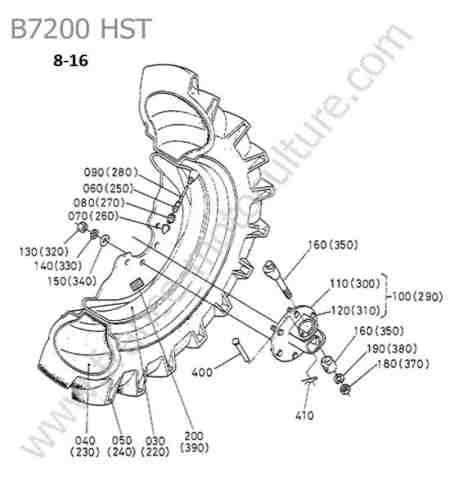 KUBOTA - B7200 : Roue arriere 8-16
