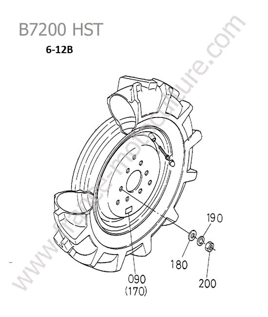 Roue avant 6-12b KUBOTA B7200