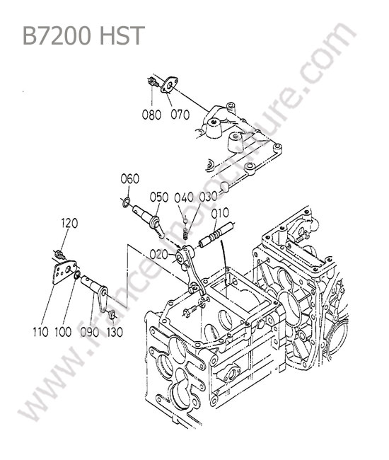 Levier changement KUBOTA B7200