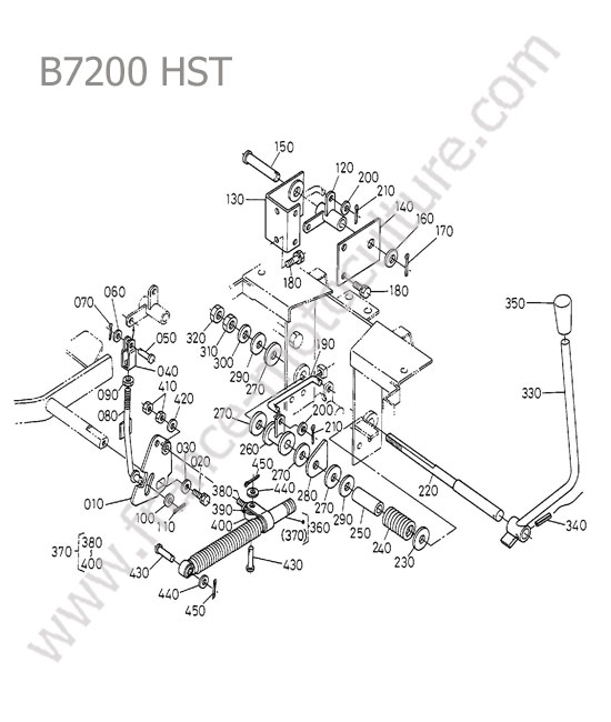 Commande avancement KUBOTA B7200