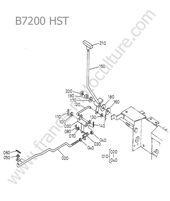 Bielle debrayage KUBOTA B7200