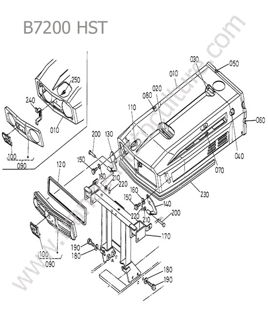 Capot KUBOTA B7200