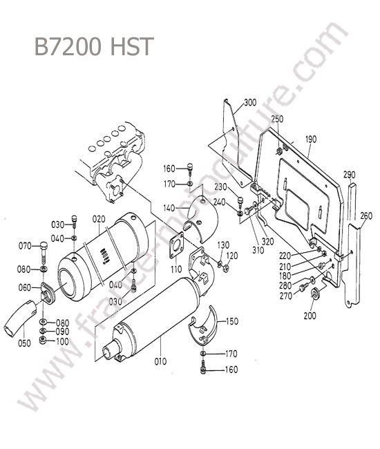 Silencieux KUBOTA B7200