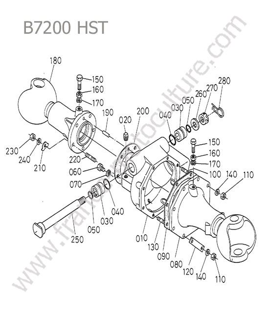 Carter essieu avant KUBOTA B7200
