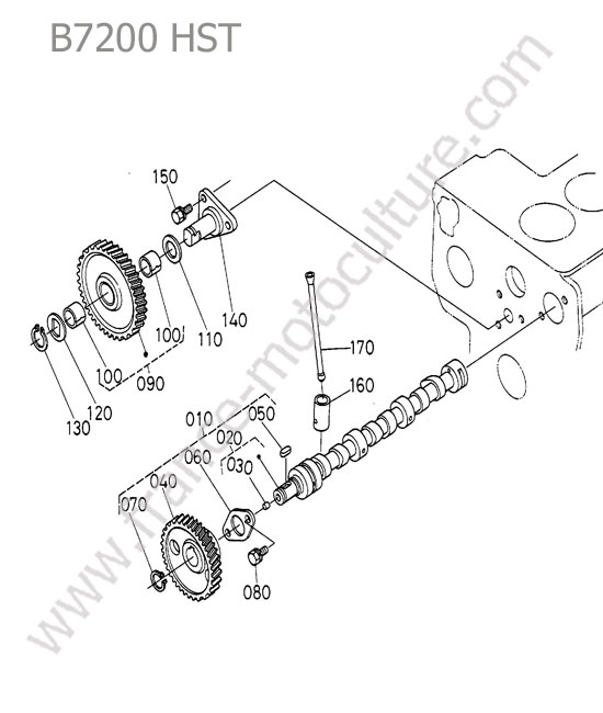 Arbre cames KUBOTA B7200