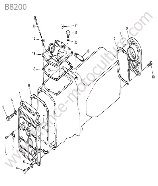 Couvercle carter KUBOTA B8200