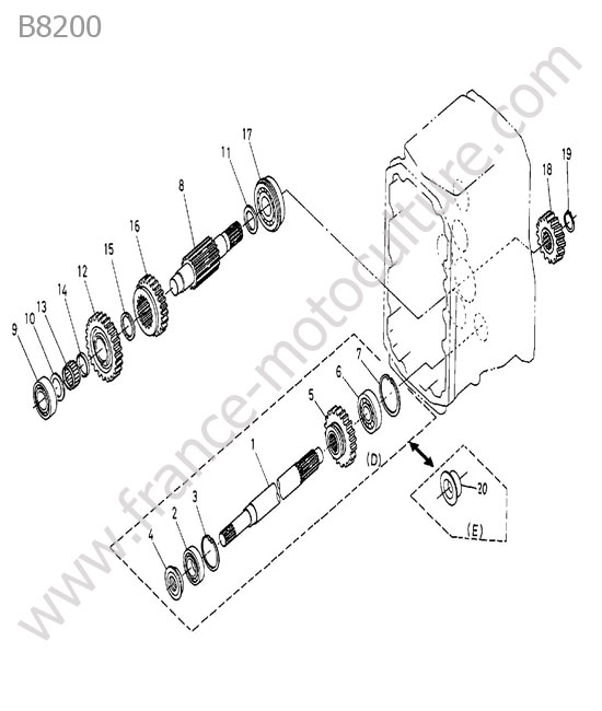 Arbre 6 KUBOTA B8200