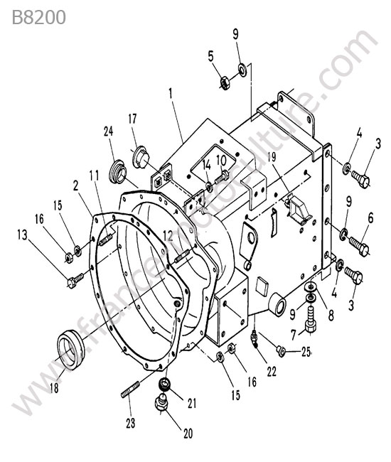Carter embrayage KUBOTA B8200