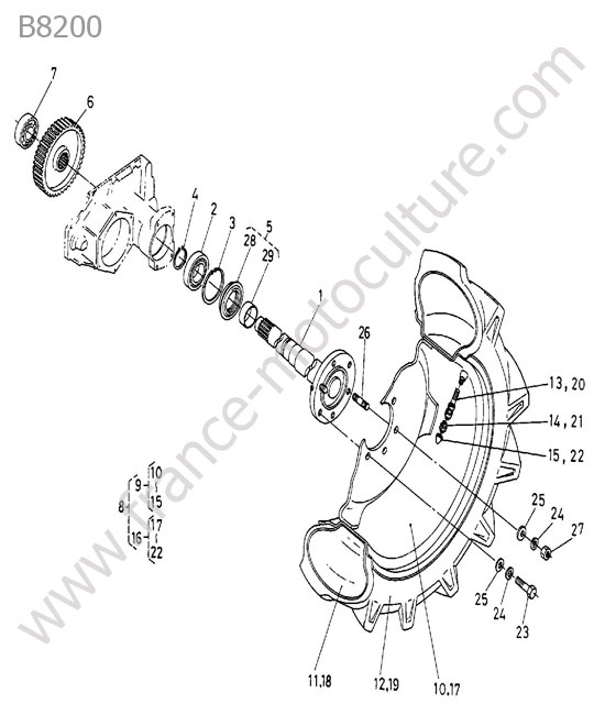 Roue arriere KUBOTA B8200