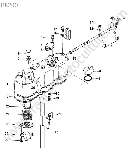 Couvre culasse KUBOTA B8200