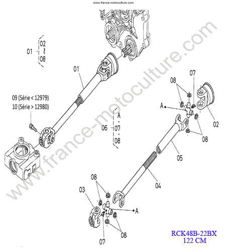 RCK48 - Cardan KUBOTA BX2200