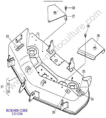 RCK48 - Plateau coupe KUBOTA BX2200
