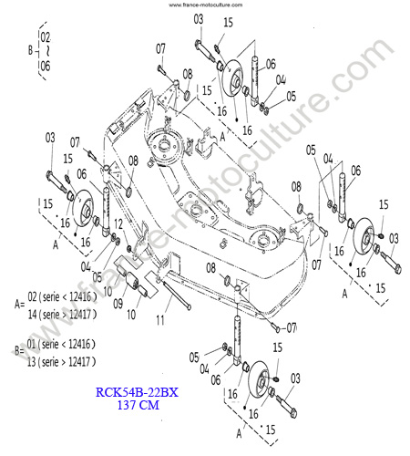 RCK54 - Roue plateau KUBOTA BX2200