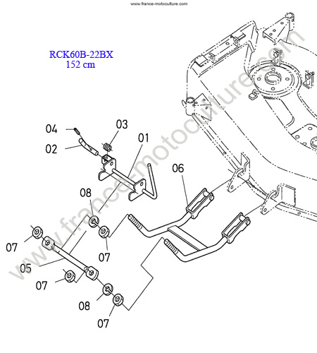 RCK60 - Tirant KUBOTA BX2200