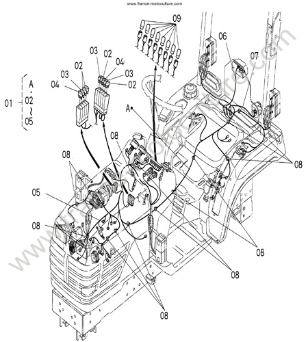 Faisceau electrique KUBOTA BX2200