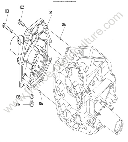 Carter pont arrière KUBOTA BX2200