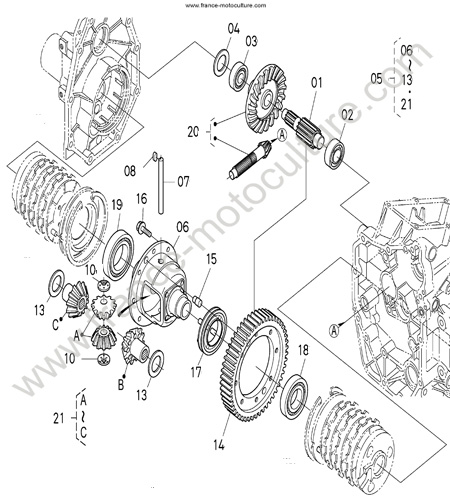 Differentiel arrière KUBOTA BX2200