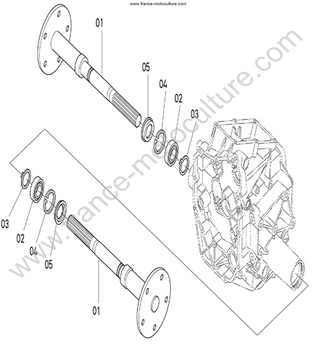 Axe arrière KUBOTA BX2200