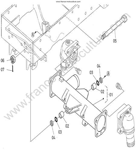 Carter differentiel avant KUBOTA BX2200