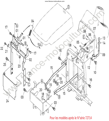 Support calandre 2 KUBOTA BX2200