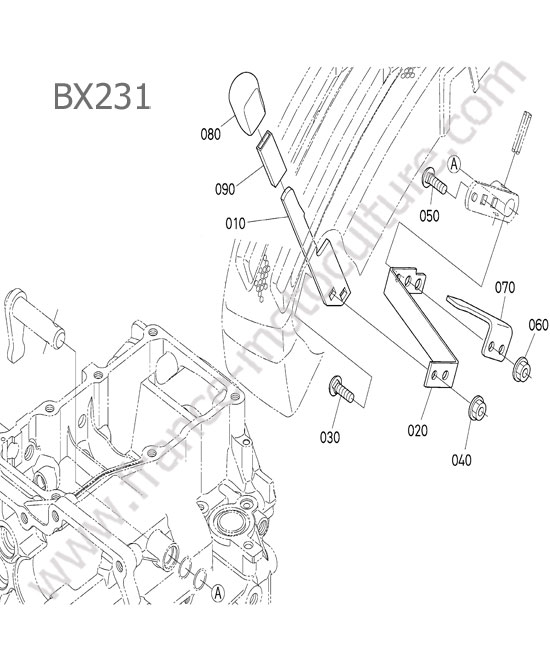 Levier selection prise force KUBOTA BX231