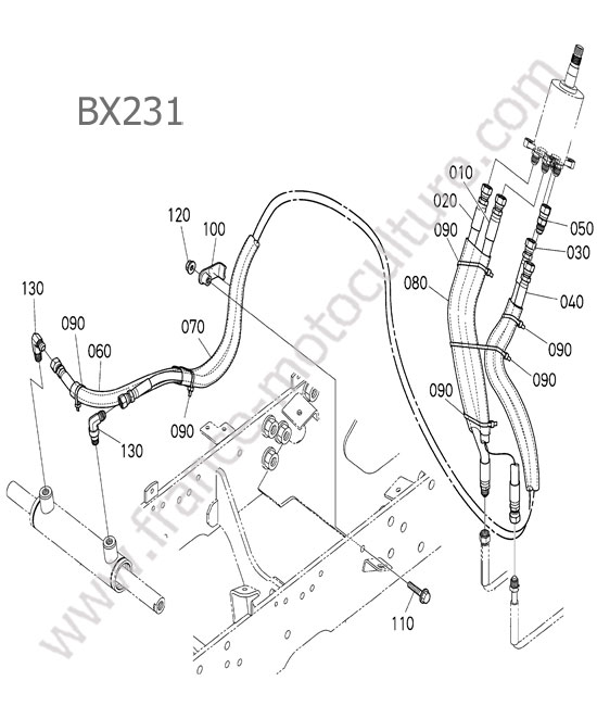 Circuit servo direction  : KUBOTA - BX231