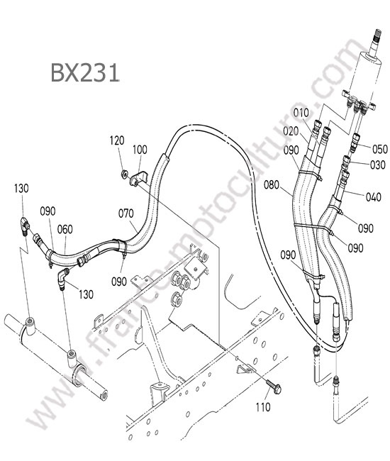 Circuit servo direction  KUBOTA BX231