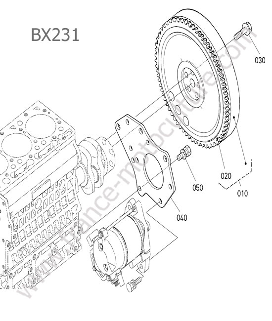 Volant moteur KUBOTA BX231