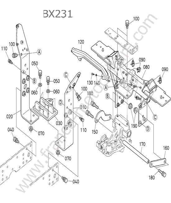 Support aile KUBOTA BX231