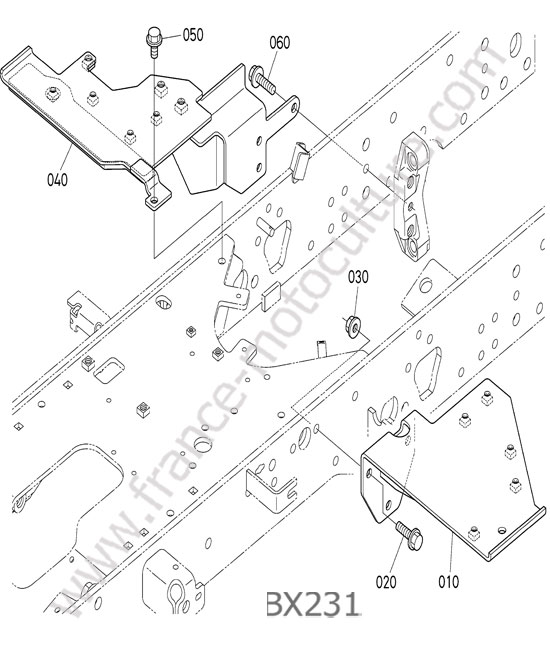 Support marche pied KUBOTA BX231
