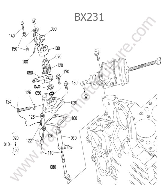 Limiteur regime KUBOTA BX231