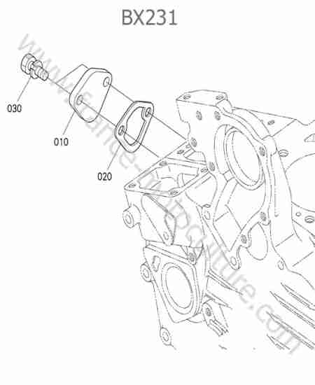 KUBOTA - BX231 : Bouchon pompe injection