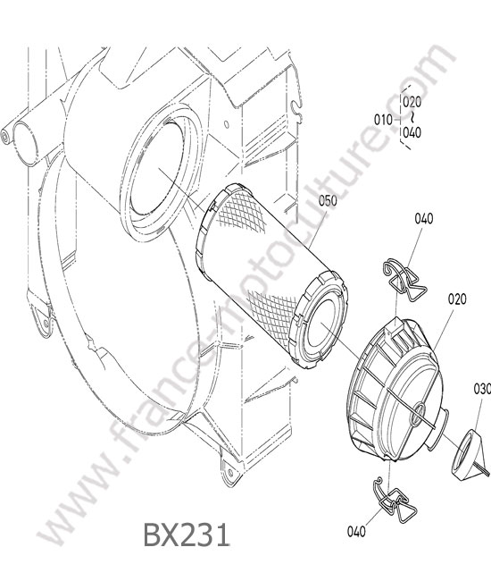 Filtre air KUBOTA BX231