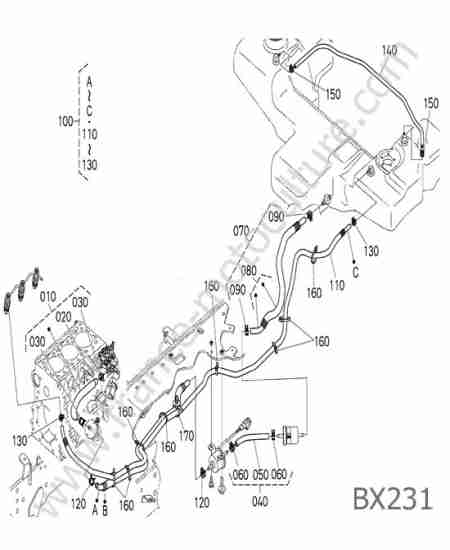 KUBOTA - BX231 : Circuit carburant