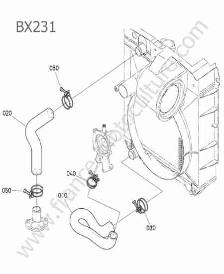KUBOTA - BX231 : Durite radiateur