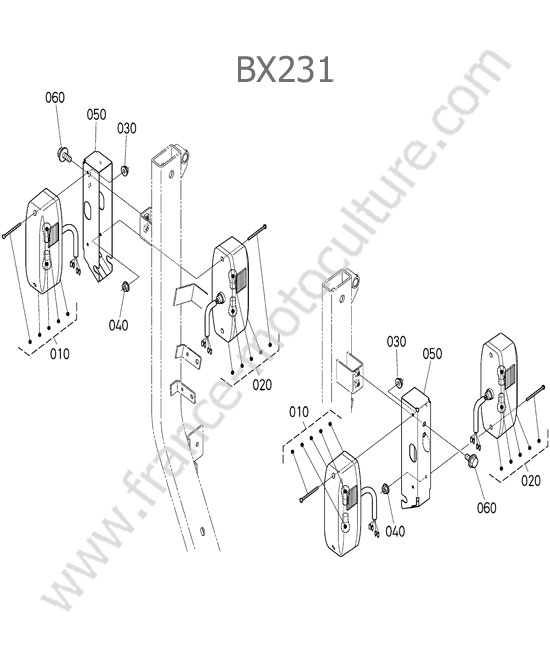 Feux arceau KUBOTA BX231