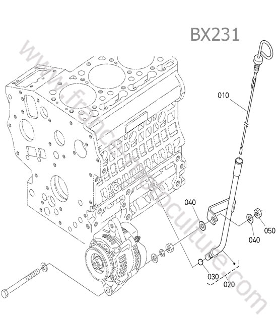 Jauge huile KUBOTA BX231