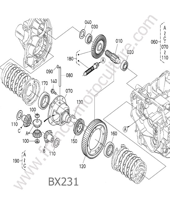 Differentiel arriere KUBOTA BX231