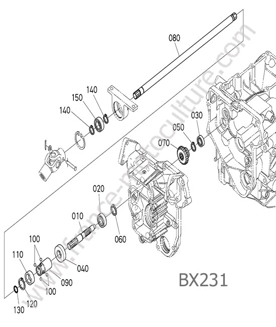 Arbre entrainement avant KUBOTA BX231