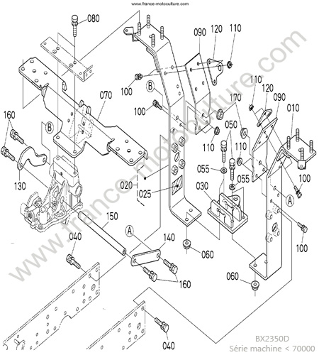 Support tirant KUBOTA BX2350