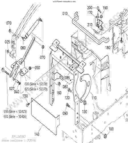KUBOTA - BX2350 : Support capot