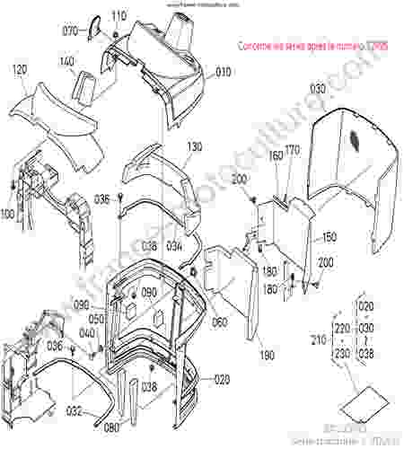 KUBOTA - BX2350 : Carter tableau 2