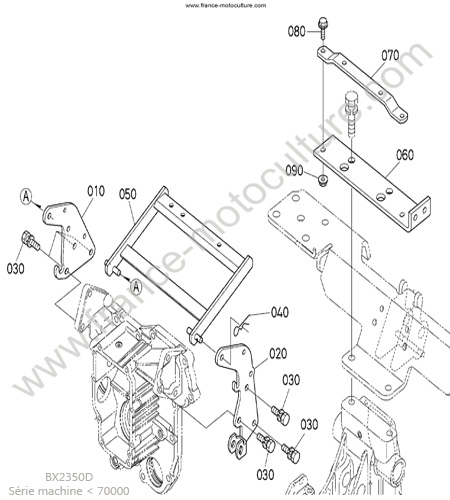 Support siège KUBOTA BX2350
