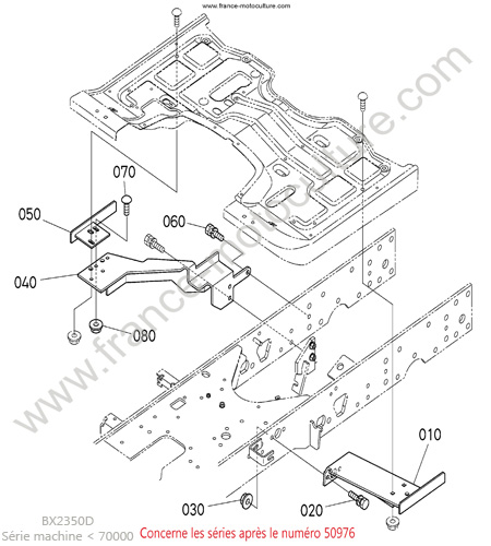Support marchepied KUBOTA BX2350