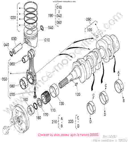 KUBOTA - BX2350 : Pistons / vilebrequin 2