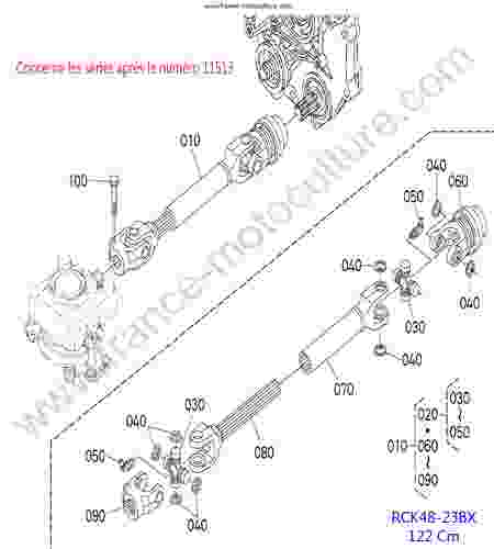 KUBOTA - BX2350 : RCK48 - Cardan 2