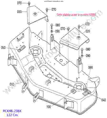 KUBOTA - BX2350 : RCK48 - Plateau 1