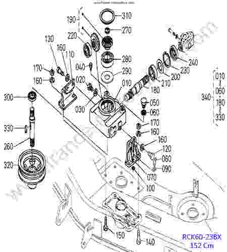 KUBOTA - BX2350 : RCK60 - Renvoi angle